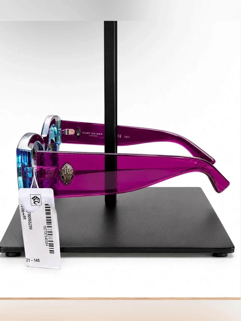 Kurt Geiger 52mm Cat Eye Sunglasses- Purple/Blue
